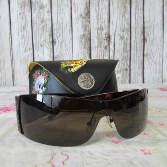 Ed Hardy Accessories - Ed Hardy Running Tiger Tortoise Sunglasses EHS009